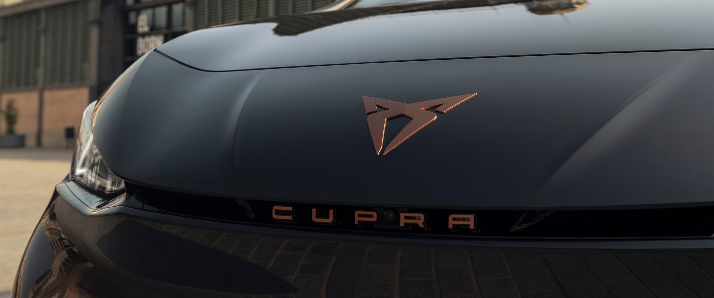 Black CUPRA Car front with logo