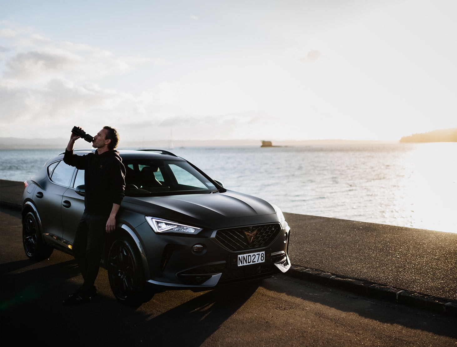 new cupra formentor compact suv with Brembo brakes and 19-inch machined alloy wheels in copper