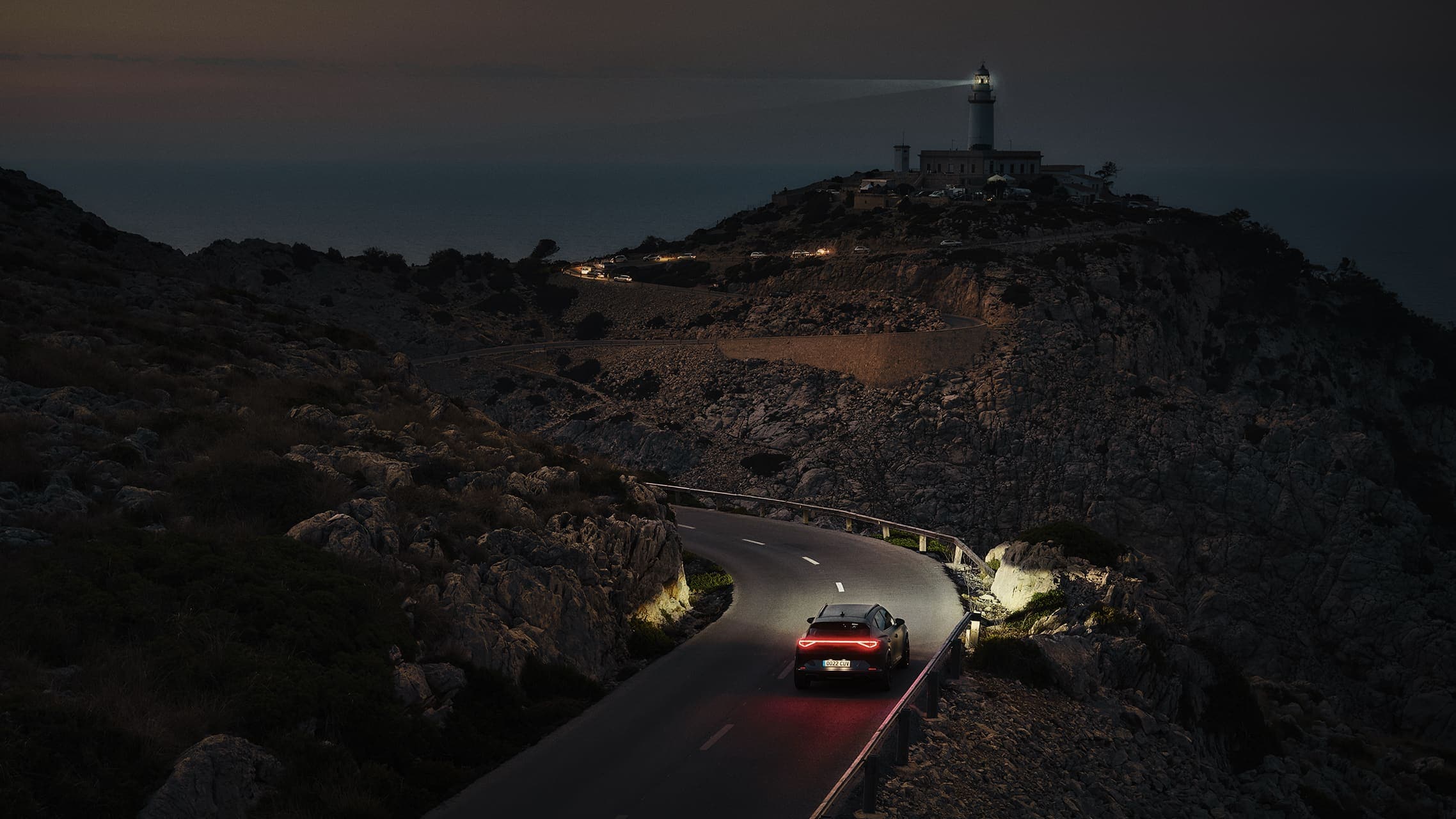 CUPRA Formentor e-HYBRID driving at night