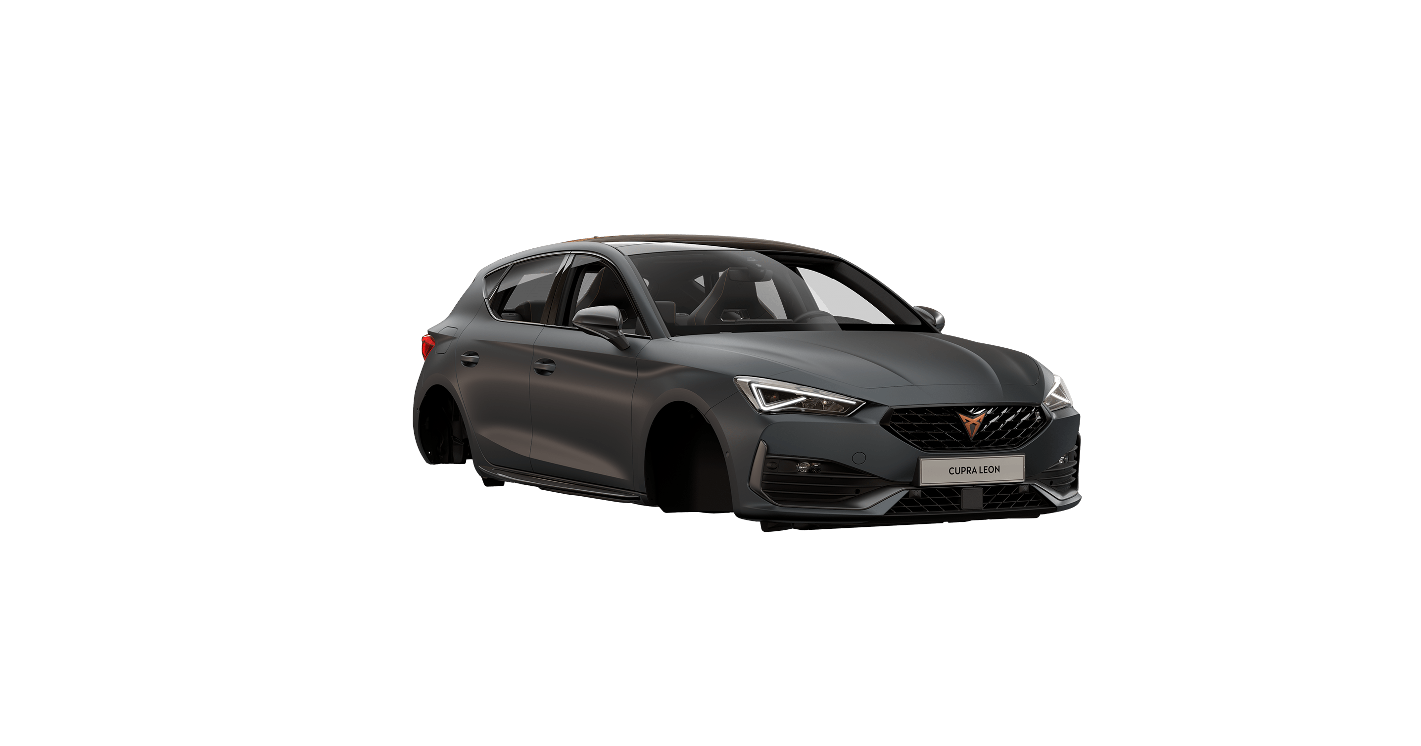 new CUPRA Leon ehybrid five door compact sports car available in magnetic tech matte colour